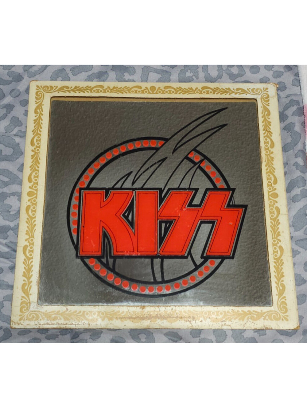 Vintage 1977 KISS Mirror Carnival Boardwalk 12.5x12.5 Memorabilia Aucoin Era